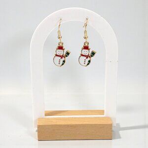 Small Snowman Drop Earring